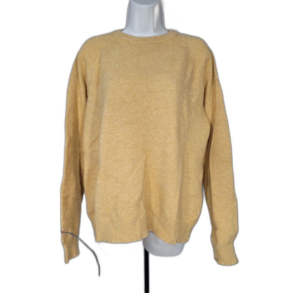 Lambs wool Good threads Sweater M/ L Mustard Yellow Crewneck Raglan LN/NWOT